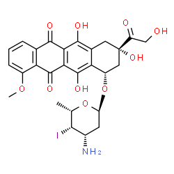 ChemSpider 2D Image | Iododoxorubicin | C27H28INO10