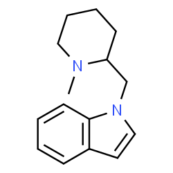 ChemSpider 2D Image | 1-((1-Methylpiperidin-2-yl)methyl)-1H-indole | C15H20N2