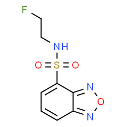 ChemSpider 2D Image | N-(2-Fluoroethyl)-2,1,3-benzoxadiazole-4-sulfonamide | C8H8FN3O3S