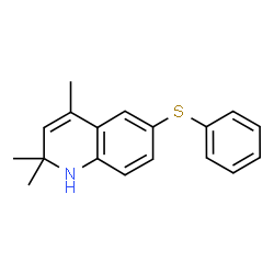 ChemSpider 2D Image | 2,2,4-Trimethyl-6-(phenylsulfanyl)-1,2-dihydroquinoline | C18H19NS