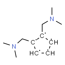 ChemSpider 2D Image | 1,2-Bis[(dimethylamino)methyl]-1,2,3,4,5-cyclopentanepentayl | C11H19N2