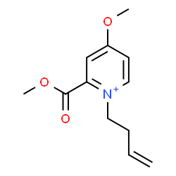 ChemSpider 2D Image | 1-(3-Buten-1-yl)-4-methoxy-2-(methoxycarbonyl)pyridinium | C12H16NO3