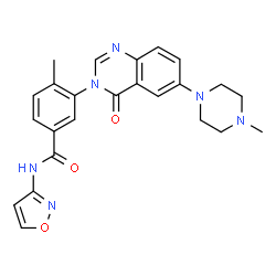 ChemSpider 2D Image | N-Isoxazol-3-Yl-4-Methyl-3-[6-(4-Methylpiperazin-1-Yl)-4-Oxo-Quinazolin-3-Yl]benzamide | C24H24N6O3