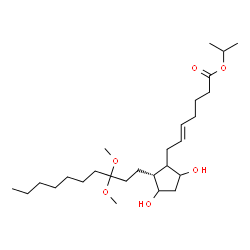 ChemSpider 2D Image | Isopropyl (5E)-7-[(2R)-2-(3,3-dimethoxydecyl)-3,5-dihydroxycyclopentyl]-5-heptenoate | C27H50O6