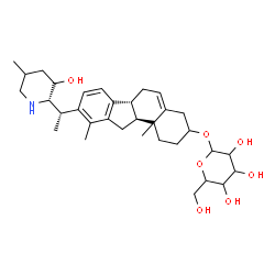 ChemSpider 2D Image | (10xi,25xi)-23-Hydroxy-14,15,16,17-tetradehydroveratraman-3-yl hexopyranoside | C33H49NO7