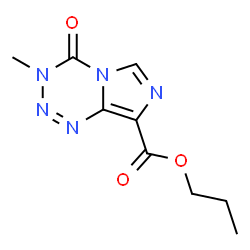 ChemSpider 2D Image | Propyl 3-methyl-4-oxo-3,4-dihydroimidazo[5,1-d][1,2,3,5]tetrazine-8-carboxylate | C9H11N5O3