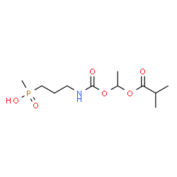 ChemSpider 2D Image | [3-({[1-(Isobutyryloxy)ethoxy]carbonyl}amino)propyl]methylphosphinic acid | C11H22NO6P