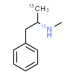 ChemSpider 2D Image | N-Methyl-1-phenyl-2-(3-~13~C)propan(~15~N)amine | C913CH1515N