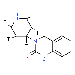 ChemSpider 2D Image | 3-[(2,3,4,5,6-~3~H_5_)-4-Piperidinyl]-3,4-dihydro-2(1H)-quinazolinone | C13H12T5N3O