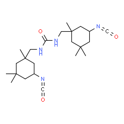 ChemSpider 2D Image | 1,3-Bis[(5-isocyanato-1,3,3-trimethylcyclohexyl)methyl]urea | C23H38N4O3