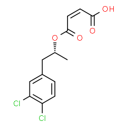 ChemSpider 2D Image | (2Z)-4-{[(2R)-1-(3,4-Dichlorophenyl)-2-propanyl]oxy}-4-oxo-2-butenoic acid | C13H12Cl2O4