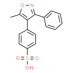 ChemSpider 2D Image | 4-(5-Methyl-3-phenylisoxazol-4-yl)benzenesulfonic acid | C16H13NO4S