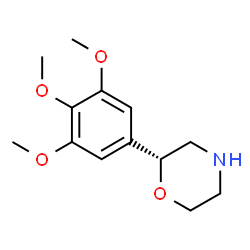 ChemSpider 2D Image | (2R)-2-(3,4,5-Trimethoxyphenyl)morpholine | C13H19NO4