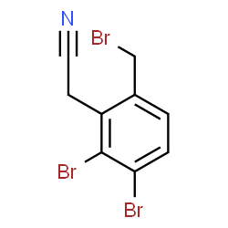 ChemSpider 2D Image | [2,3-Dibromo-6-(bromomethyl)phenyl]acetonitrile | C9H6Br3N
