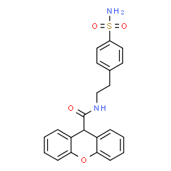 ChemSpider 2D Image | N-[2-(4-Sulfamoylphenyl)ethyl]-9H-xanthene-9-carboxamide | C22H20N2O4S