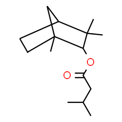 ChemSpider 2D Image | 1,3,3-Trimethylbicyclo[2.2.1]hept-2-yl 3-methylbutanoate | C15H26O2