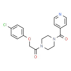 ChemSpider 2D Image | 2-(4-Chlorophenoxy)-1-(4-isonicotinoyl-1-piperazinyl)ethanone | C18H18ClN3O3