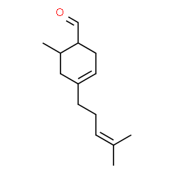ChemSpider 2D Image | 6-Methyl-4-(4-methyl-3-penten-1-yl)-3-cyclohexene-1-carbaldehyde | C14H22O