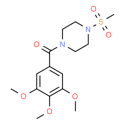 ChemSpider 2D Image | [4-(Methylsulfonyl)-1-piperazinyl](3,4,5-trimethoxyphenyl)methanone | C15H22N2O6S