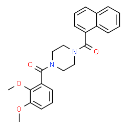 ChemSpider 2D Image | [4-(2,3-Dimethoxybenzoyl)-1-piperazinyl](1-naphthyl)methanone | C24H24N2O4