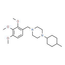 ChemSpider 2D Image | 1-(4-Methylcyclohexyl)-4-(2,3,4-trimethoxybenzyl)piperazine | C21H34N2O3