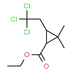 ChemSpider 2D Image | Ethyl 2,2-dimethyl-3-(2,2,2-trichloroethyl)cyclopropanecarboxylate | C10H15Cl3O2