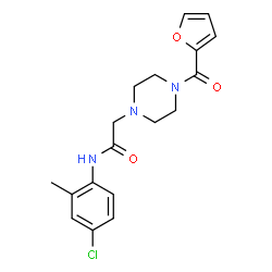 ChemSpider 2D Image | N-(4-Chloro-2-methylphenyl)-2-[4-(2-furoyl)-1-piperazinyl]acetamide | C18H20ClN3O3