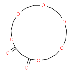 ChemSpider 2D Image | 1,4,7,10,13,16-Hexaoxacyclononadecane-17,19-dione | C13H22O8