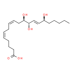 ChemSpider 2D Image | (5Z,8Z,11R,12S,13E,15S)-11,12,15-Trihydroxy-5,8,13-icosatrienoic acid | C20H34O5