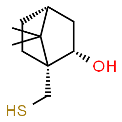 ChemSpider 2D Image | (1R,2S,4R)-7,7-Dimethyl-1-(sulfanylmethyl)bicyclo[2.2.1]heptan-2-ol | C10H18OS