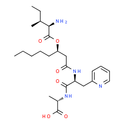 ChemSpider 2D Image | N-[(3R)-3-(D-Alloisoleucyloxy)octanoyl]-3-(2-pyridinyl)-L-alanyl-L-alanine | C25H40N4O6