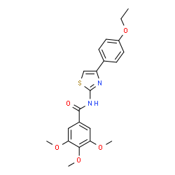 ChemSpider 2D Image | N-[4-(4-Ethoxyphenyl)-1,3-thiazol-2-yl]-3,4,5-trimethoxybenzamide | C21H22N2O5S