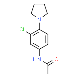 ChemSpider 2D Image | N-[3-Chloro-4-(1-pyrrolidinyl)phenyl]acetamide | C12H15ClN2O