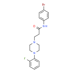 ChemSpider 2D Image | N-(4-Bromophenyl)-3-[4-(2-fluorophenyl)-1-piperazinyl]propanamide | C19H21BrFN3O