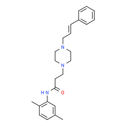 ChemSpider 2D Image | N-(2,5-Dimethylphenyl)-3-{4-[(2E)-3-phenyl-2-propen-1-yl]-1-piperazinyl}propanamide | C24H31N3O
