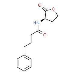 ChemSpider 2D Image | N-[(3R)-2-Oxotetrahydro-3-furanyl]-4-phenylbutanamide | C14H17NO3