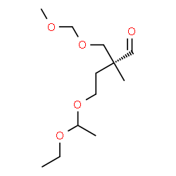 ChemSpider 2D Image | (2R)-4-(1-Ethoxyethoxy)-2-[(methoxymethoxy)methyl]-2-methylbutanal | C12H24O5