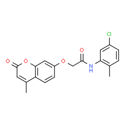 ChemSpider 2D Image | N-(5-Chloro-2-methylphenyl)-2-[(4-methyl-2-oxo-2H-chromen-7-yl)oxy]acetamide | C19H16ClNO4