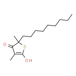 ChemSpider 2D Image | 5-Hydroxy-2,4-dimethyl-2-nonyl-3(2H)-thiophenone | C15H26O2S