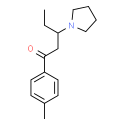 ChemSpider 2D Image | 1-(4-Methylphenyl)-3-(1-pyrrolidinyl)-1-pentanone | C16H23NO