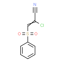 ChemSpider 2D Image | 2-Chloro-3-(phenylsulfonyl)acrylonitrile | C9H6ClNO2S