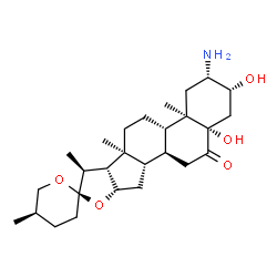 ChemSpider 2D Image | (2beta,3beta,5beta,25R)-2-Amino-3,5-dihydroxyspirostan-6-one | C27H43NO5