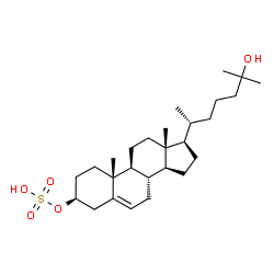 ChemSpider 2D Image | (3beta)-25-Hydroxycholest-5-en-3-yl hydrogen sulfate | C27H46O5S