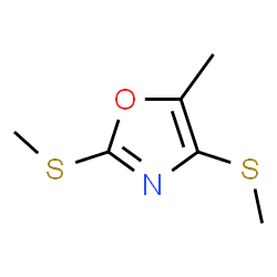 ChemSpider 2D Image | 5-Methyl-2,4-bis-methylsulfanyl-oxazole | C6H9NOS2