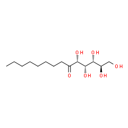 ChemSpider 2D Image | (2R,3R,4S,5R)-1,2,3,4,5-Pentahydroxy-6-tetradecanone | C14H28O6