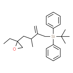 ChemSpider 2D Image | [4-(2-Ethyl-2-oxiranyl)-3-methyl-2-methylenebutyl](2-methyl-2-propanyl)diphenylsilane | C26H36OSi