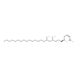 ChemSpider 2D Image | (6S)-6-[(4R,6S)-4,6-Dihydroxyhenicosyl]-5,6-dihydro-2H-pyran-2-one | C26H48O4