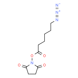 ChemSpider 2D Image | 1-[(6-Azidohexanoyl)oxy]-2,5-pyrrolidinedione | C10H14N4O4