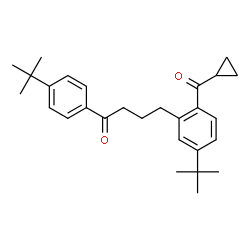 ChemSpider 2D Image | 4-[2-(Cyclopropylcarbonyl)-5-(2-methyl-2-propanyl)phenyl]-1-[4-(2-methyl-2-propanyl)phenyl]-1-butanone | C28H36O2