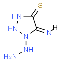 ChemSpider 2D Image | (5E)-1-Hydrazino-5-imino-1,2,3-triazolidine-4-thione | C2H6N6S